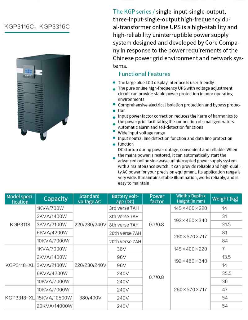 KGP Series Emergency Power Supply EPS Lighting Inverter Cabinet — Product details
