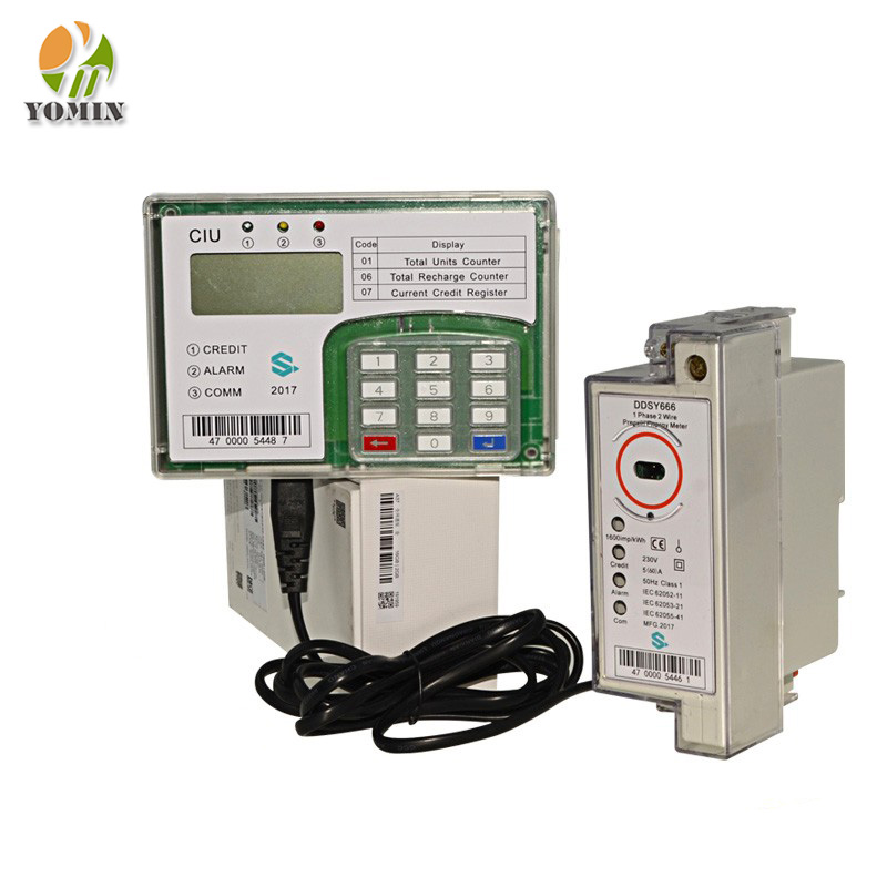 High-Precision Analog Smart Meter Single Phase Split Keypad Digital Kwh Prepayment STS Electric Power Smart Analog Energy Meter