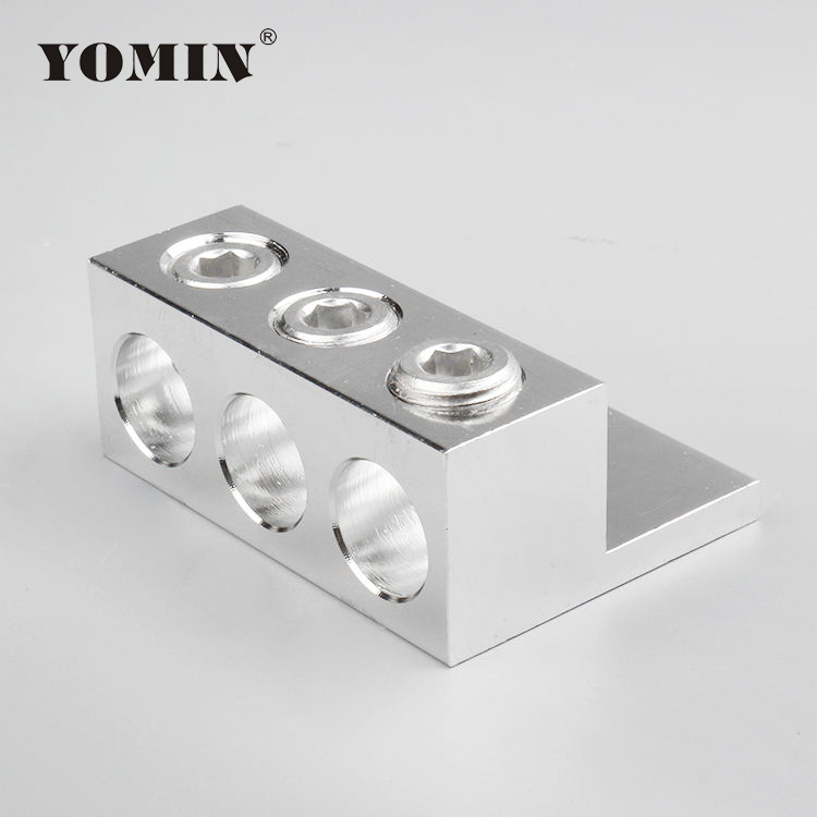 Durable High-Strength Aluminium Three-Conductor Screw Terminals Secure Electrical Lugs for Industrial Battery Terminal Use