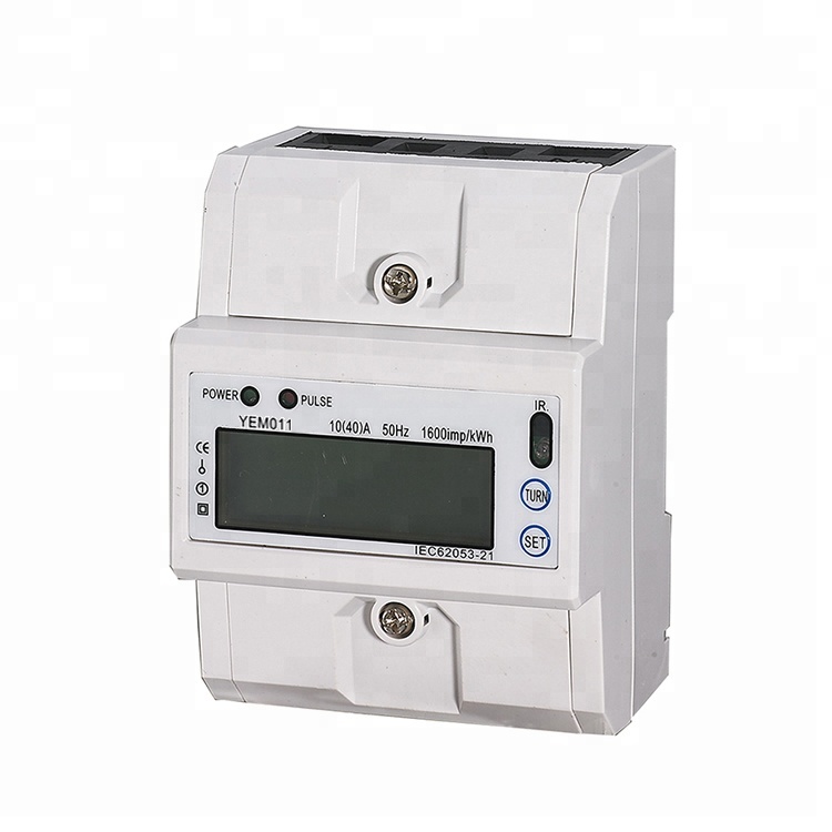 Class1 Din Rail Single Phase Digital Electronic Kwh Meter Energy Meter With RS485