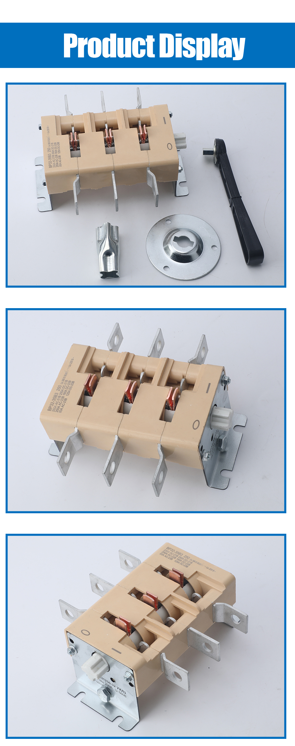 BP32 Series 630A Negative Pole Isolating Switch 37B7 Double Throw Fuse-Type Knife Switch — Product details