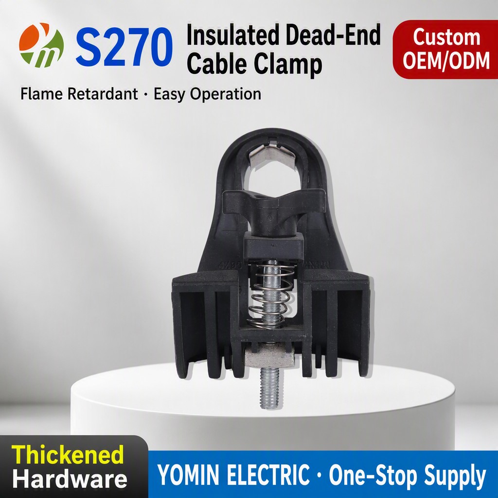 S270 Insulated Dead-End Cable Clamp — Flame-Retardant Overhead Cable Fixing Hardware