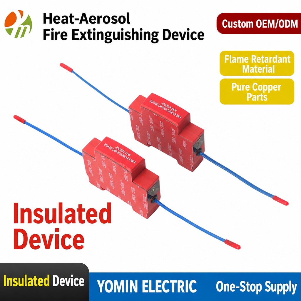 Micro Aerosol Fire Suppression Device — Auto-Start Heat-Sensing Fire Extinguishing Pad for Electrical Distribution Cabinets