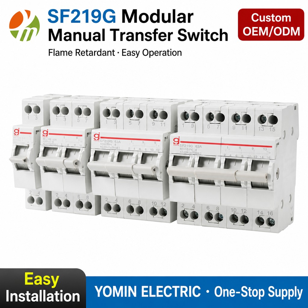 SF219G Modular Manual Transfer Switch 4P 63A — Isolation Manual Changeover Switch